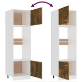 Microwave Cabinet Lyon Smoked Oak 60x57x207 cm Engineered Wood 815603