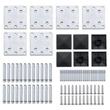 Fence Panel Set WPC 872x186 cm Black 3070432