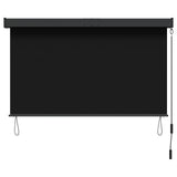 Roller Blind Black 120 x 250 cm Fabric and Aluminum 42037182