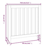 Radiator Cover 79.5x19x84 cm Solid Wood Pine 822566