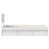 Bed Frame with Headboard White 75 x 190 cm Solid Pine Wood 3410663