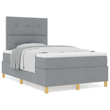 Box Spring Bed with Headboard Light grey 120 x 200 cm Fabric 3339609