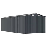 Garden Shed Anthracite Galvanised Steel Large Garden Shed 143350