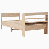 Bed Frame without Mattress 75x190 cm Small Single Solid Wood Pine 3306951