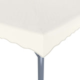 Gazebo with LED String Lights 300x300 cm Cream Aluminium 3070342