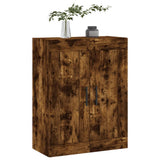 Wall Mounted Cabinet Smoked Oak 69.5x34x90 cm Engineered Wood 830409