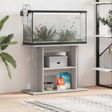 Aquarium Stand Grey Sonoma 80x35x60 cm Engineered Wood 833581