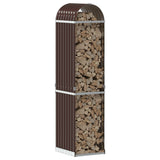 Log Holder Brown 40x45x170 cm Galvanised Steel 364568