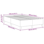 ZNTS Box Spring Bed Dark Grey Small Double Corduroy Fabric 3337398