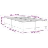 ZNTS Box Spring Bed Dark Grey Small Double Corduroy Fabric 3337398