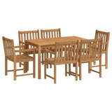 Garden Dining Set Natural Teak Fine sanded teak hardwood 3059932