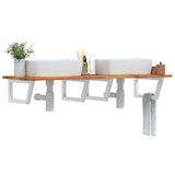 Basin Shelf Wall Mounted Steel and Solid Wood Acacia 3302846