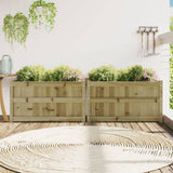 Garden Planters 2 pcs Impregnated Wood Pine 837468