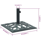 Umbrella Base Green 12 kg 49 cm Cast Iron 47866