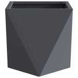 Planter 2 pcs Anthracite 30 x 30 x 30 cm Steel 883813