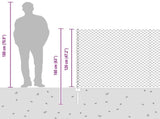 Chainlink Fence with Post 10 x 1.2 m PVC-Coated Steel Grey Mesh 3336261
