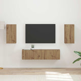 TV Cabinet Set 4 pcs Artisan Oak Engineered Wood 3409158