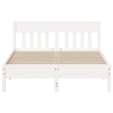 Bed Frame without Mattress White 120x200 cm Solid Wood Pine 842651