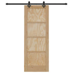 Sliding Door Manual Natural and black 73.5 x 198.5 cm 3333494