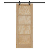 Sliding Door Manual Natural and black 73.5 x 198.5 cm 3333494