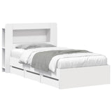 Bed Frame with Storage White 80 x 200 cm Engineered Wood 3434003