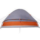 Family Tent Dome 6-Person Grey and Orange Waterproof 94783