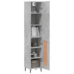 Highboard Concrete Grey 34.5x34x180 cm Engineered Wood 3199125