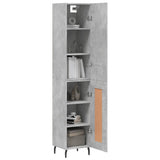 Highboard Concrete Grey 34,5x34x180 cm Engineered Wood 3199125