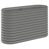 Garden Raised Bed Galvanised Steel 114x40x68 cm Grey 318889