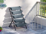 5-Tier Raised Garden Bed, Vertical Ladder Plant Stand with 5 Removable Boxes, Drainage Holes and T3398P377638