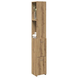 Bathroom Cabinet Artisan Oak 25x25x170 cm Engineered Wood 856653