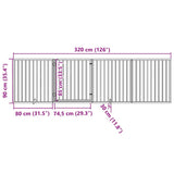Dog Gate with Door Foldable 4 Panels Brown 320 cm Poplar Wood 352203