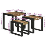 Nesting Tables Brown and black Solid Reclaim wood 4104729