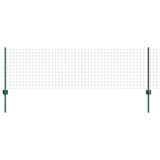 Fence with Posts Green 0.6 x 10 m Steel 3335965