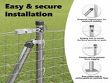 Fence Post with Concrete Base 26 pcs Silver Powder-Coated Steel 3350263