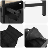 Laundry Basket 3 Compartments with Shelves Sonoma Oak 859081