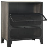 Storage Cabinets 2 pcs Grey 72x36x82 cm Metal and MDF 3095972