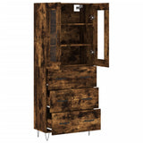 Highboard Smoked Oak 69.5x34x180 cm Engineered Wood 3198438