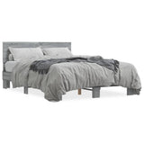 Bed Frame without Mattress Grey Sonoma 120x190 cm Small Double 3280205