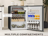 91 Litre Freestanding Under Counter Fridge Freezer, Small Fridge with Chiller Box, Adjustable T3398P343463