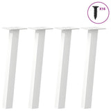 Coffee Table Legs 4 pcs White 42 cm Steel 4012489
