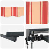 Retractable Awning Multicolour 400 x 300 cm Polyester and Metal 3330542