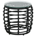 3 Piece Bistro Set Poly Rattan Black 48585
