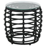 3 Piece Bistro Set Poly Rattan Black 48585