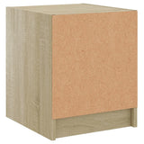 Bedside Cabinets with Glass Doors 2 pcs Sonoma Oak 35x37x42 cm 836348