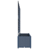 Garden Planter 3 pcs Grey 120 x 40 x 143 cm Plastic 42002863