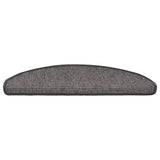 Stair Mats 15 pcs 65x21x4 cm Beige and Grey Half Round Large 326900