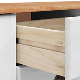 Sideboard ASKIM White 133.5 x 40 x 79 cm Solid pine wood 4105432