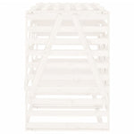Double Wheelie Bin Storage White Solid Wood Pine 3157686