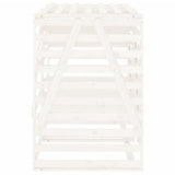 Double Wheelie Bin Storage White Solid Wood Pine 3157686
